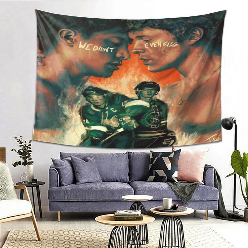 VIKAMA Heated Rivalry Oil Painting Wind Tapestry Ice Hockey CP Living Room Background Wall Room Decoration