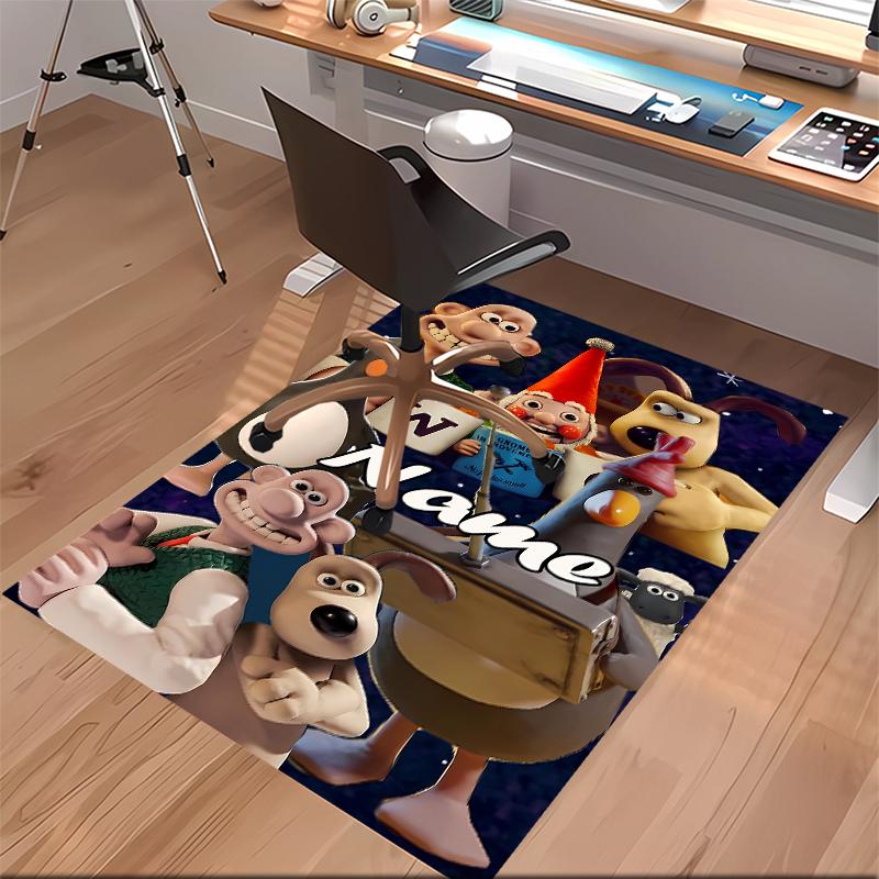 Custom personalization Wallace and Gromit Print Area Rug - Soft, Washable Non-Slip Indoor Mat,Living Room,Home&Office Decorative Rug