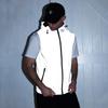 Spring Summer Reflective Vest Men's Hooded Outdoor Casual Cycling Jogging High Visibility Safety Glow Clothes Hip Hop Streetwear