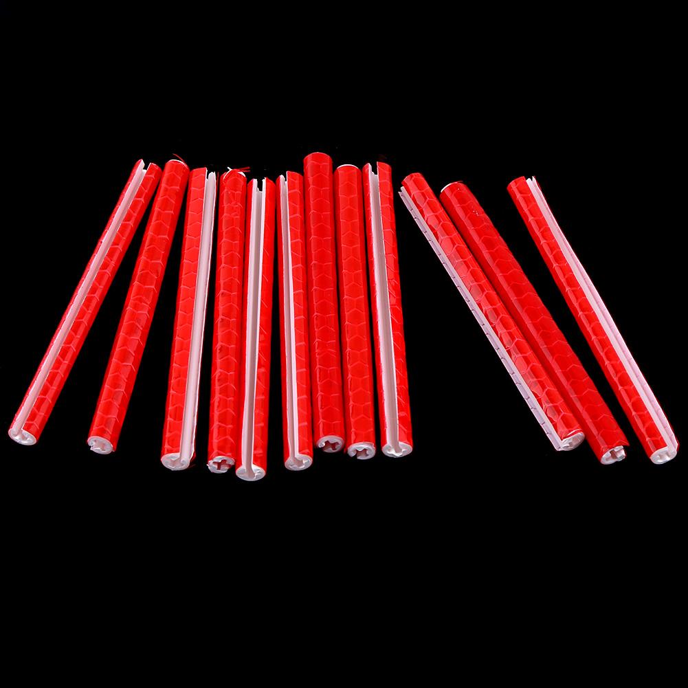 24 шт. светоотражающие предупреждающие полоски для крепления на велосипедное колесо(красный)