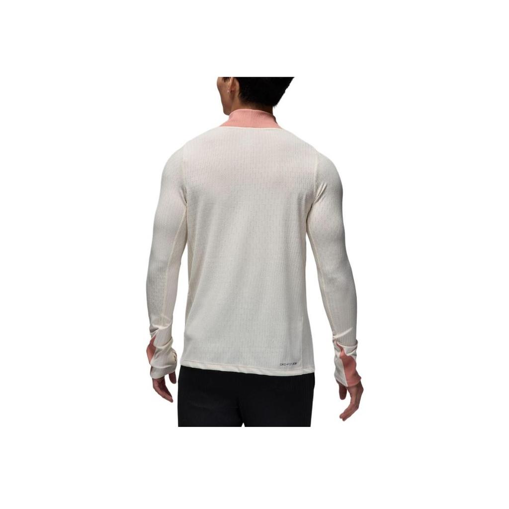 Jordan Paris Saint-Germain FW24 Dri-FIT ADV Повседневный спортивный свитер с длинным рукавом Мужская футболка Белый Розовый FQ2321-111