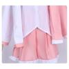 Аниме Danganronpa Monomi Косплей Розовый Длинный Парик Monokuma JKUniform Куртка с Капюшоном Девушка Юбка Комплект Рубашка Хэллоуин Карнавальные Костюмы