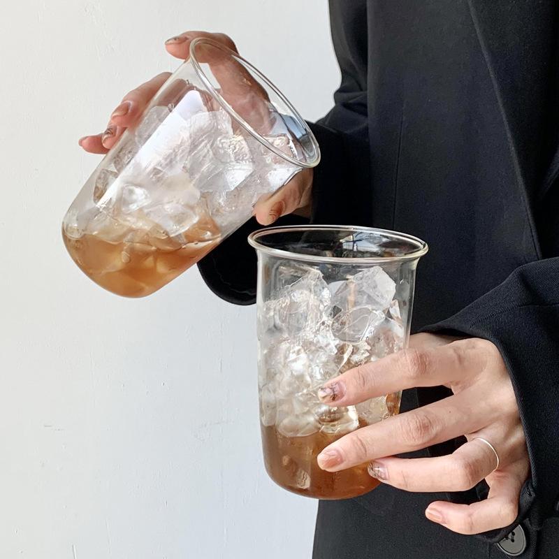 Coffee Cup Curled Latte Cups Household Glass Drinkware Juice Milk Simple Mug Transparent Water Bottles Glassware Cups Coffeeware