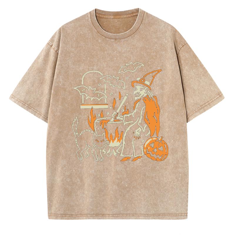 Летняя женская футболка унисекс с коротким рукавом и принтом тыквы на тему Хэллоуина, повседневная мужская ретро-одежда