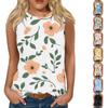 Women's Casual Round Neck Printed Sleeveless Vest Tops Vest