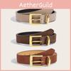 Womens Pu Fashion Leather Belt With Metallic Buckle For Casual And Wear Office