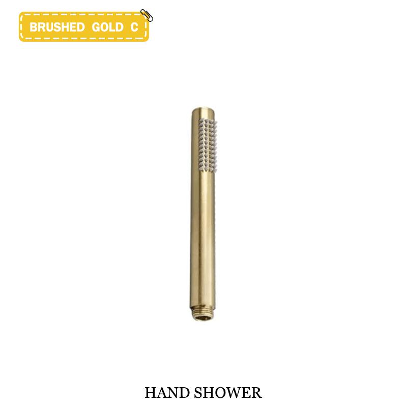 Ручная душевая лейка из матового золота с настенным креплением из латуни, ручной душ из нержавеющей стали, шланг 1,5 м, аксессуары для ванной комнаты