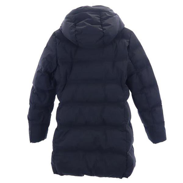 Uniqlo Бесшовное пуховое пальто S черное Короткое Еда Женское Б/у