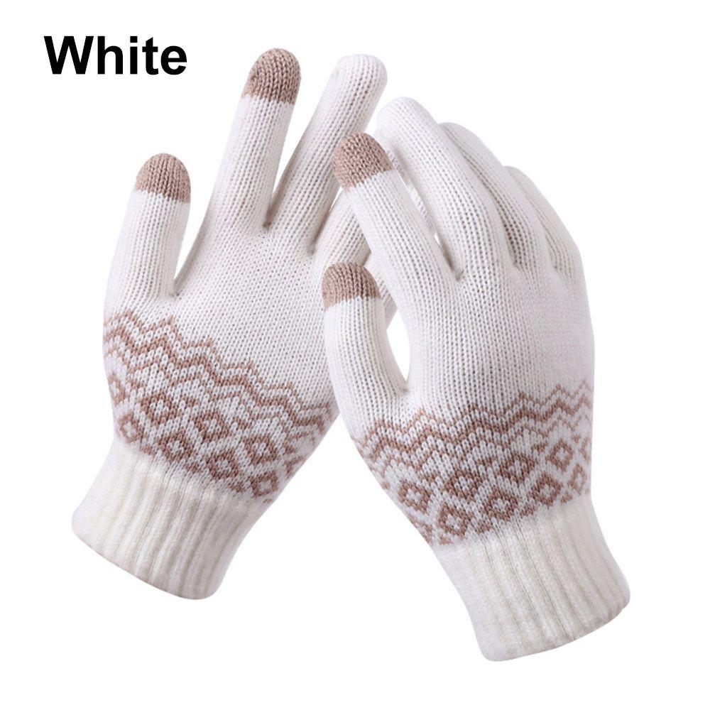 Fashion Elastic Cuff Soft Wool Mittens Touch Screen Gloves Winter Gloves Warm Knit Gloves