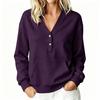 2026 Fall Winter Solid Button Pocket Long Sleeve Hoodie Women Casual Fashion Sweatshirt