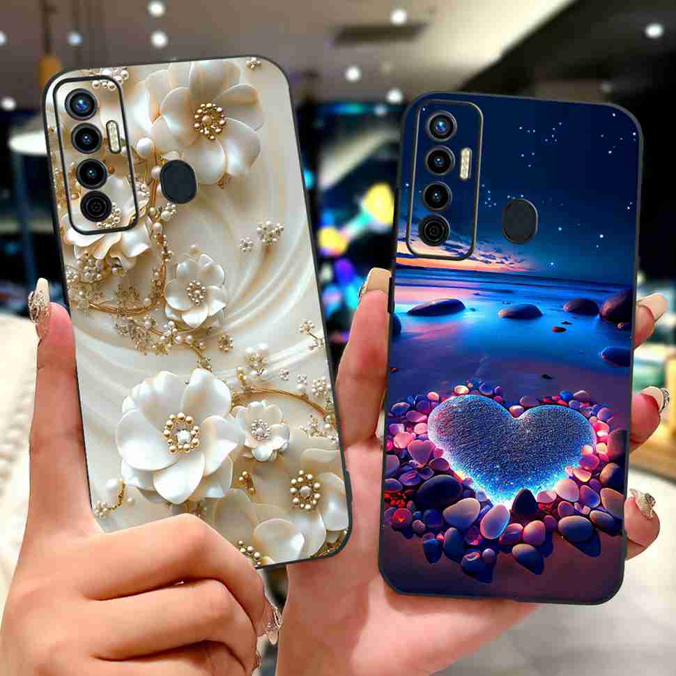 Cute Cat Cover For Tecno Camon 17 Case CG6 CG6j Silicone Soft Protection Shell For Tecno Camon 17 Camon17 Back Cover Casing 6.6"