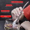 Bombilla Mate Yerba, 2 Pack Bombilla Yerba Mate Straw Filter, 2 in 1 Metal Straws Reble 304 Food-Grade Short Stainless Steel Straws Spoon Straw 6.2