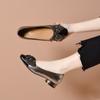 Flat Shoes Women's Spring and Summer New Light Mouth Low Heel One Pedal Single Shoes Color Matching Bow Rhinestone Women