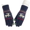 Half-finger Flip Gloves Winter Wool Knitted Gloves Touch Screen Thickened Warm and Cold-proof Student Riding Female Winter Fingers