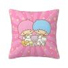 Пользовательские наволочки с мультяшными персонажами Sanrio Little Twin Stars Кики и Лала, мягкая нордическая декоративная подушка для автомобиля, дивана