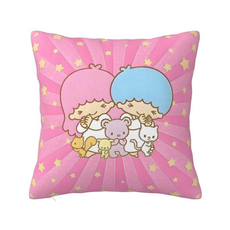 Пользовательские наволочки с мультяшными персонажами Sanrio Little Twin Stars Кики и Лала, мягкая нордическая декоративная подушка для автомобиля, дивана