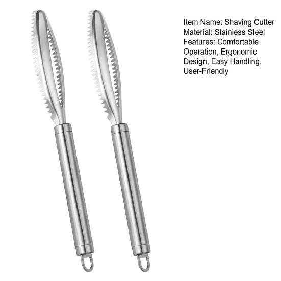 1/2Pcs Fish Scale Scraper Tool Stainless Steel Fish Cleaning Kit with Comfortable