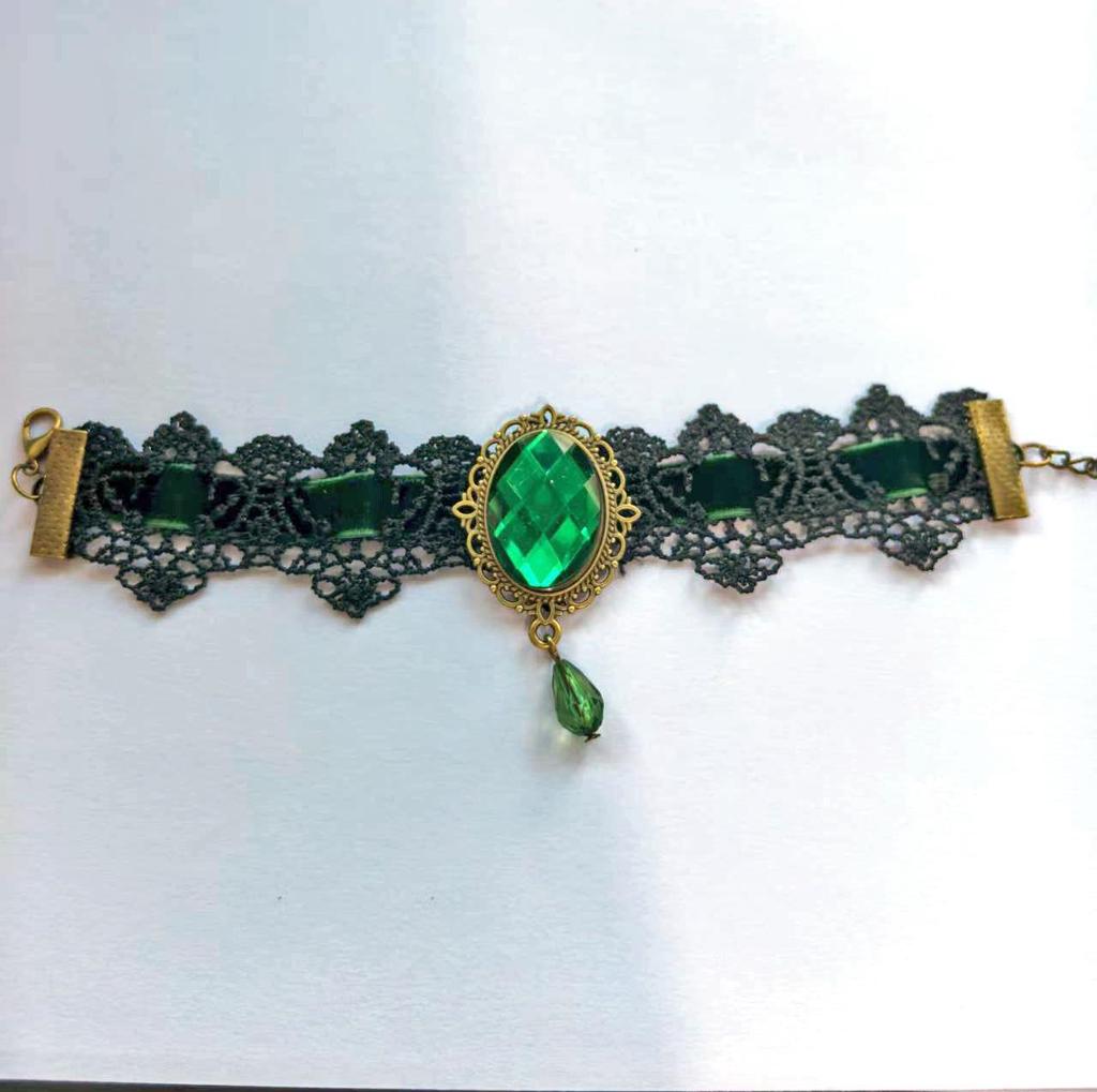 Gothic Retro Punk Lace Choker Necklace for Women