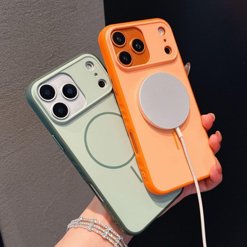 Color Blocking Skin Sensation 2-in-1 Suitable IPhone 17PM Phone Case Apple 16 ProMax Magnetic 15PM Protective