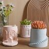 Cylinder Castle Candle Cup Gypsum Plaster Molds DIY Decoration Flowerpot Cement Concrete Mold Storage Box Jar Pot Resin Mold