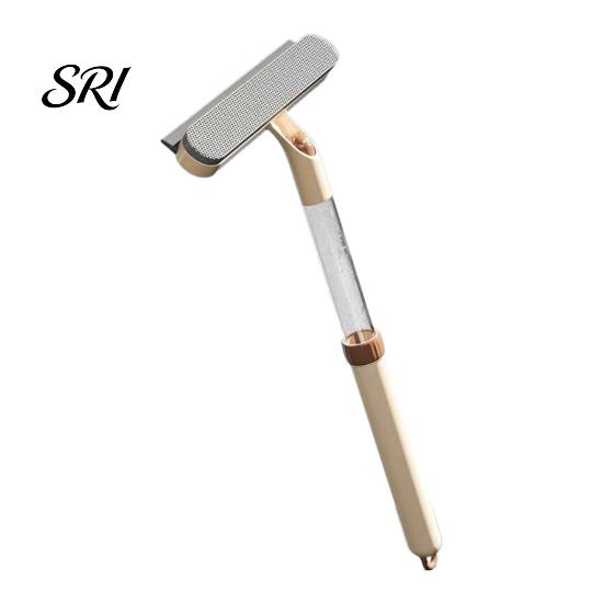 Multifunctional Window Brush Screen Cleaning 3 in 1 Glass Wiper with Dust Remover Retractable Wand Built-in Crevice Swiveling Head Multi-Surface