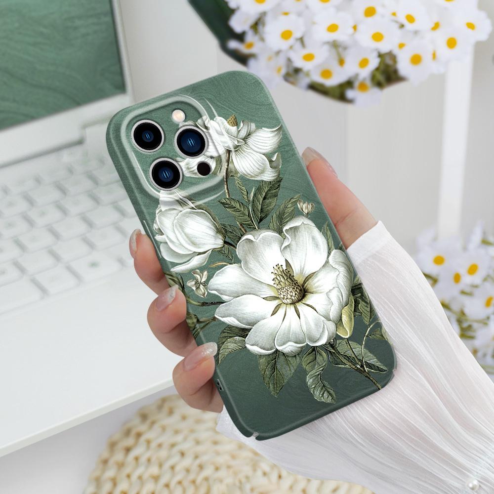 Потрясающий чехол для телефона с магнолиями для iPhone 13 12 11 7 8 6 6S Plus Pro Max Mini X XS XR SE 2020 2022 Пленка Жесткая Крышка