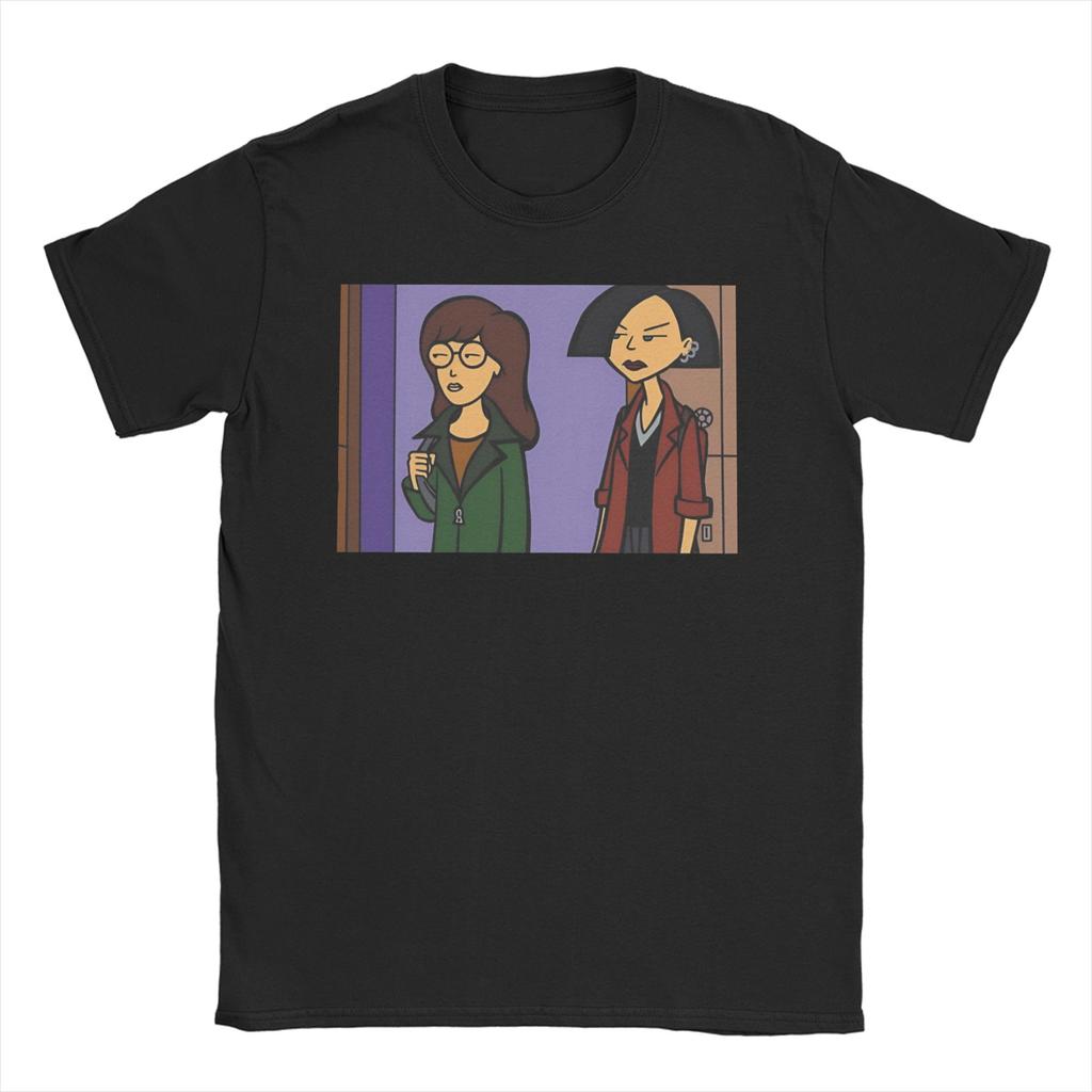 Darias and Jane Cartoon T-Shirts Men Women Cool Pure Cotton Tee Shirt Round Collar Short Sleeve T Shirt 4XL 5XL Tops
