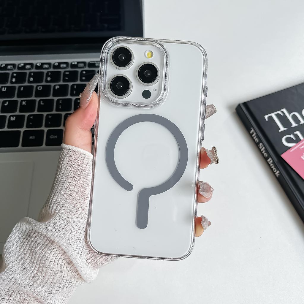 Simple and Transparent Suitable for Apple 16promax Magnetic Phone Case IPhone 15 Disassembly Lens 14 Anti Fall Protection