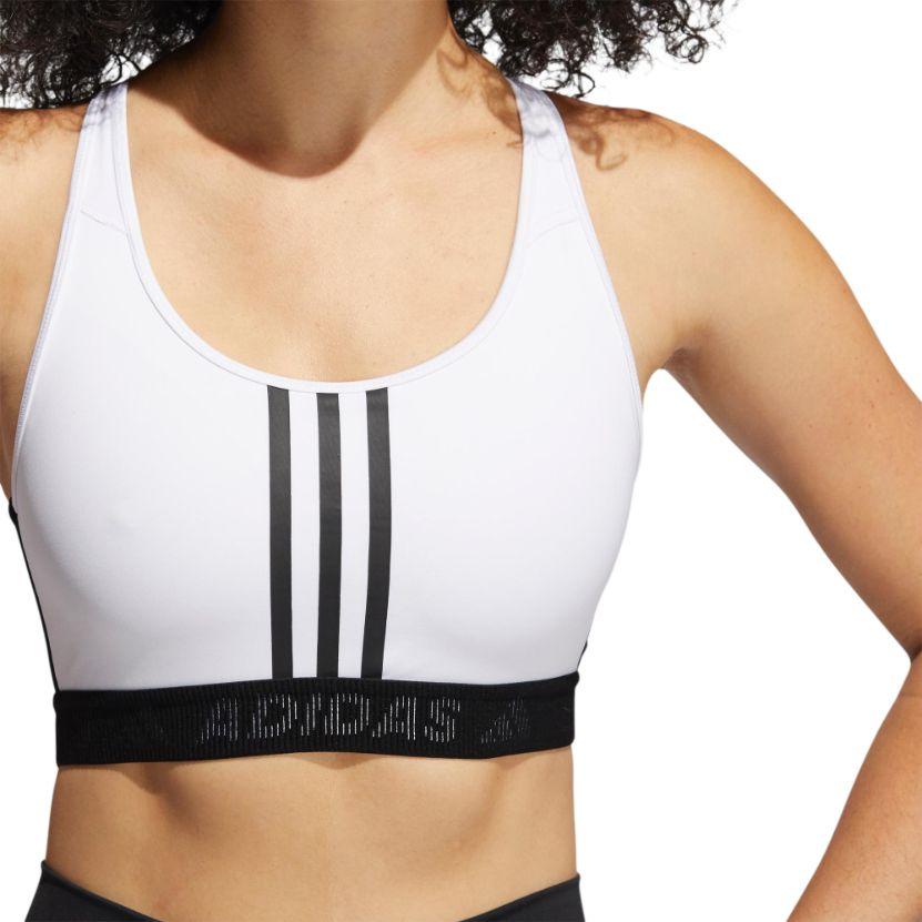 Adidas Logo Letter Print Striped Sports Tank Top Women Tops White GL0585