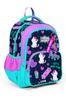 Школьный рюкзак с тремя отделениями Coral High Kids, темно-синий, розовый, с рисунком кота, 23658