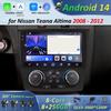 Система Android 14 WiFi 4G для Nissan Teana Altima 2008 - 2012 Автомобильный видео-мультимедийный проигрыватель GPS сенсорный экран BT Автомобильные аксессуары