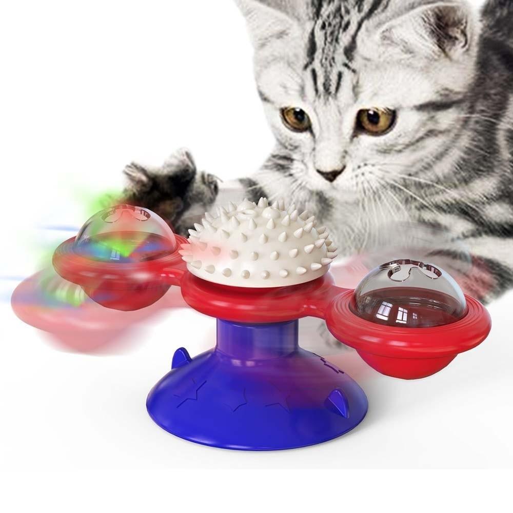Kitten Puppy Pet Training Toy Interactive Rotatable Plaything for Cat  Pet Training
