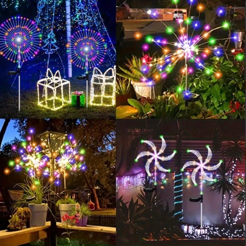 Садовые светодиодные светильники на солнечных батареях - 8 режимов освещения, красочные декоративные светильники, меняющие цвет, энергосбережение, садовое освещение, стильный дизайн, прочная конструкция