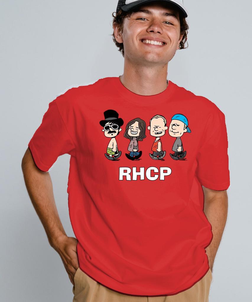 Red Hot Chili Peppers Peanuts style band T shirt | RHCP Peanuts Cartoon Band Tee | Funny Music Graphic T shirt