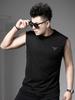 European Style American-Style Round Neck Vest for Men, Summer Outerwear, Sports, Fitness, Casual Sleeveless T-Shirt, Men's Tank Top