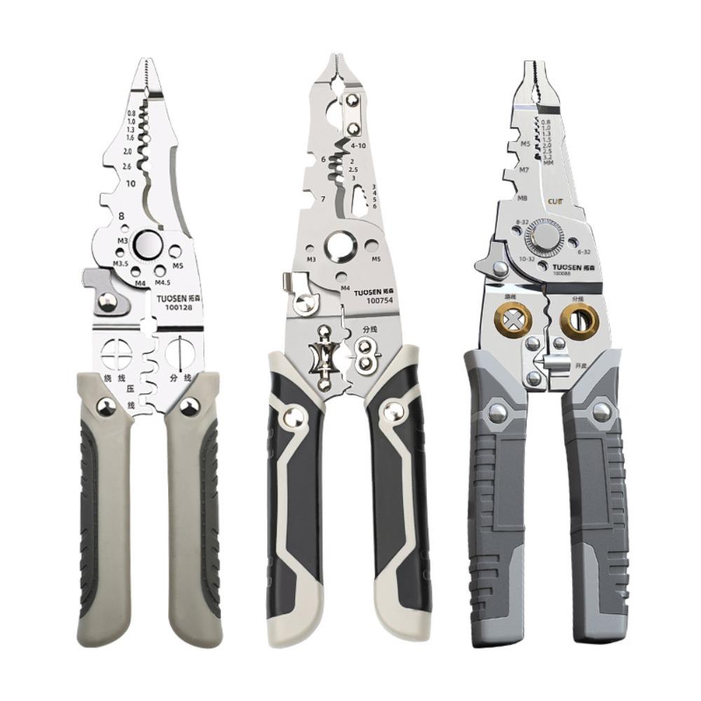 Нескользящие клещи для зачистки проводов Многофункциональный инструмент для зачистки проводов Электрик