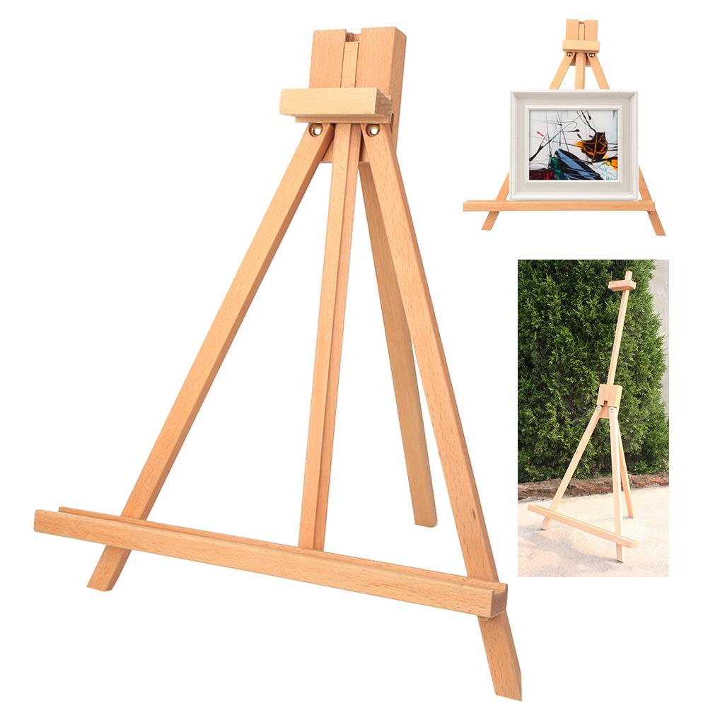 Небольшой настольный мольберт-подставка из бука, настольный свадебный фотодисплей, украшение, художественные принадлежности