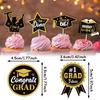 8pcs 2025 Graduation Cupcake Toppers Glitter 2025 Graduation Cupcake Topper For 2025 Graduation Party Cake Decorations Supplies