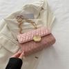 Trendy 2024 Simple Chain Crossbody Bag Chic Quilted Shoulder Bag For Women Fashion