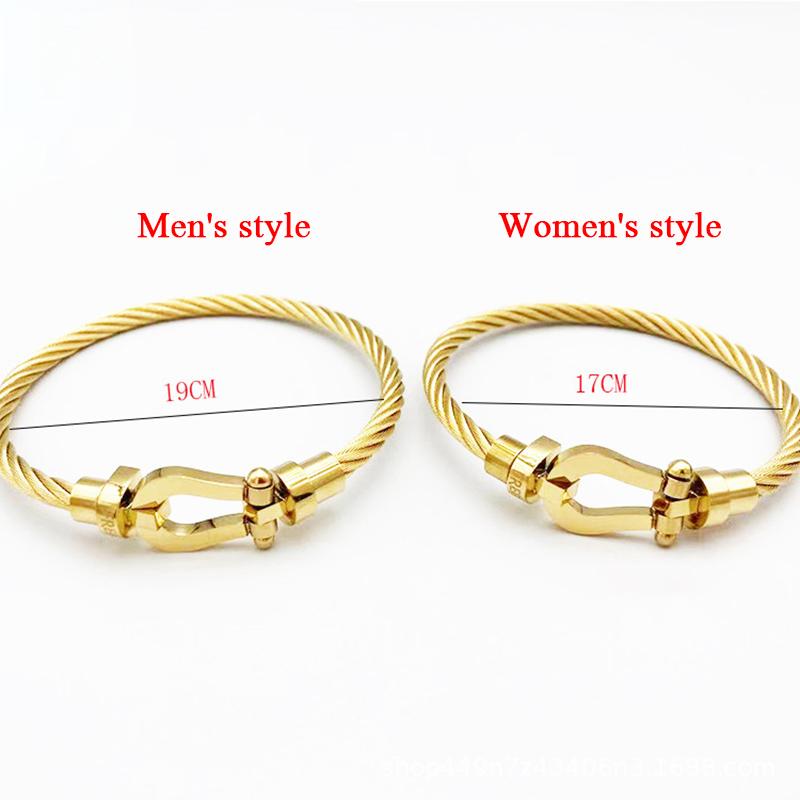 Браслет из нержавеющей стали с магнитной застежкой в ​​виде подковы, браслет для пары, простые ювелирные изделия