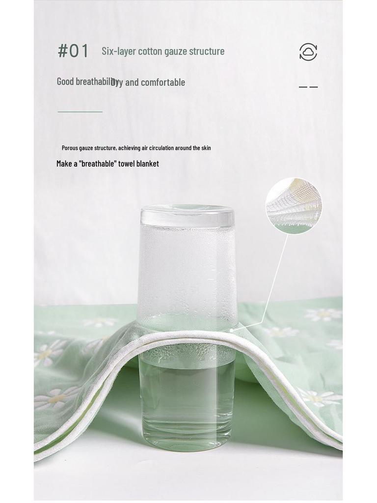 Six-Layer Cotton Gauze Baby Blanket: Swaddle, Bath Towel, or Summer Quilt Cover