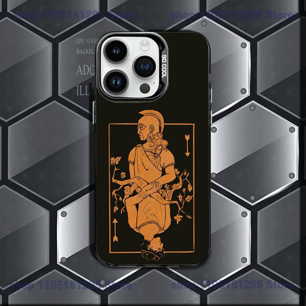 Чехол для телефона 'Песни Ахилла' для iPhone 17, 16e, 16, Pro Max, 15, 14, Plus, 13, 12, Mini, 11, Pro Матовый Цветной Серебристый Роскошный Чехол