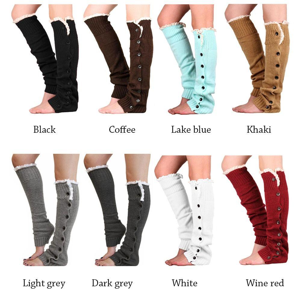 Women Foot Covers Warm Elastic Leg Warmers Knitted Socks Boot Socks Ankle Warmer