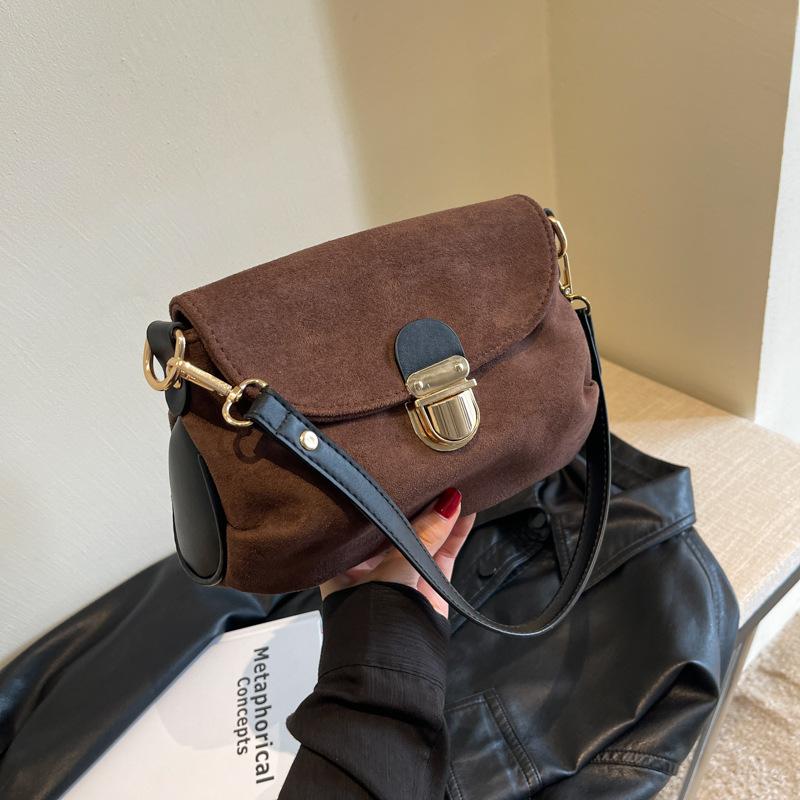 Advanced Commuting Trend Underarm Bag Small Autumn and Winter Bag Women's 2023 New Cross Body Small Bag Suede Shoulder Bag
