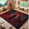 Mushroom Forest Theme Crystal Velvet Floor Rug Personalized Custom Name Text Warm Carpet Home Decoration
