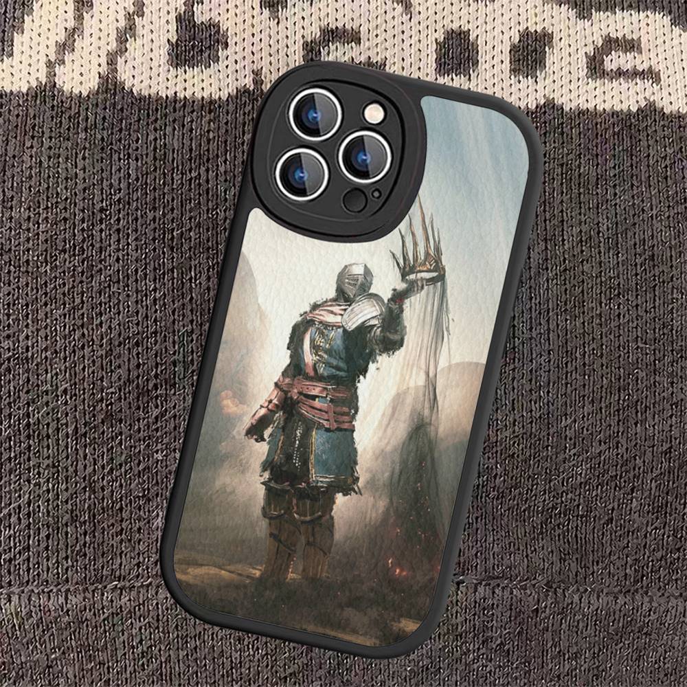 Чехол для телефона Game D-Dark S-Souls для iPhone 16 15 14 13 12 11 Pro Max Plus Кожаный ударопрочный чехол