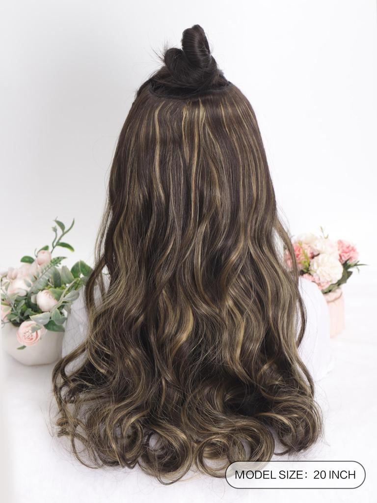 20 Inch Long Roll Hair Extensions with 6 Pieces Per Set of 16 Card Synthetic Hair Extensions