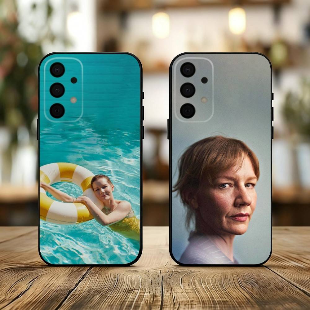 Немецкая актриса Сандра Хюллер Чехол для телефона для Samsung Galaxy A73, A72, A71, A70, A53, A52, A51, Другие Мягкий черный корпус