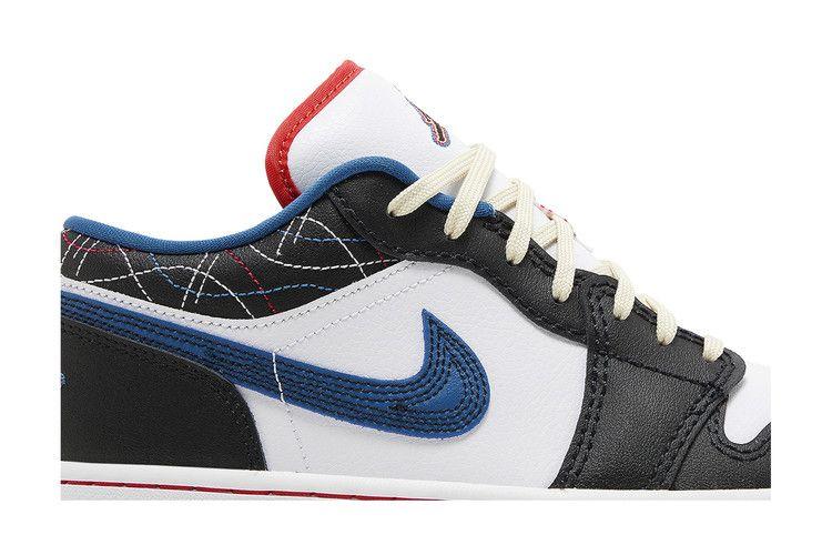 Кроссовки Air Jordan 1 Low SE индустриального синего цвета Sashiko