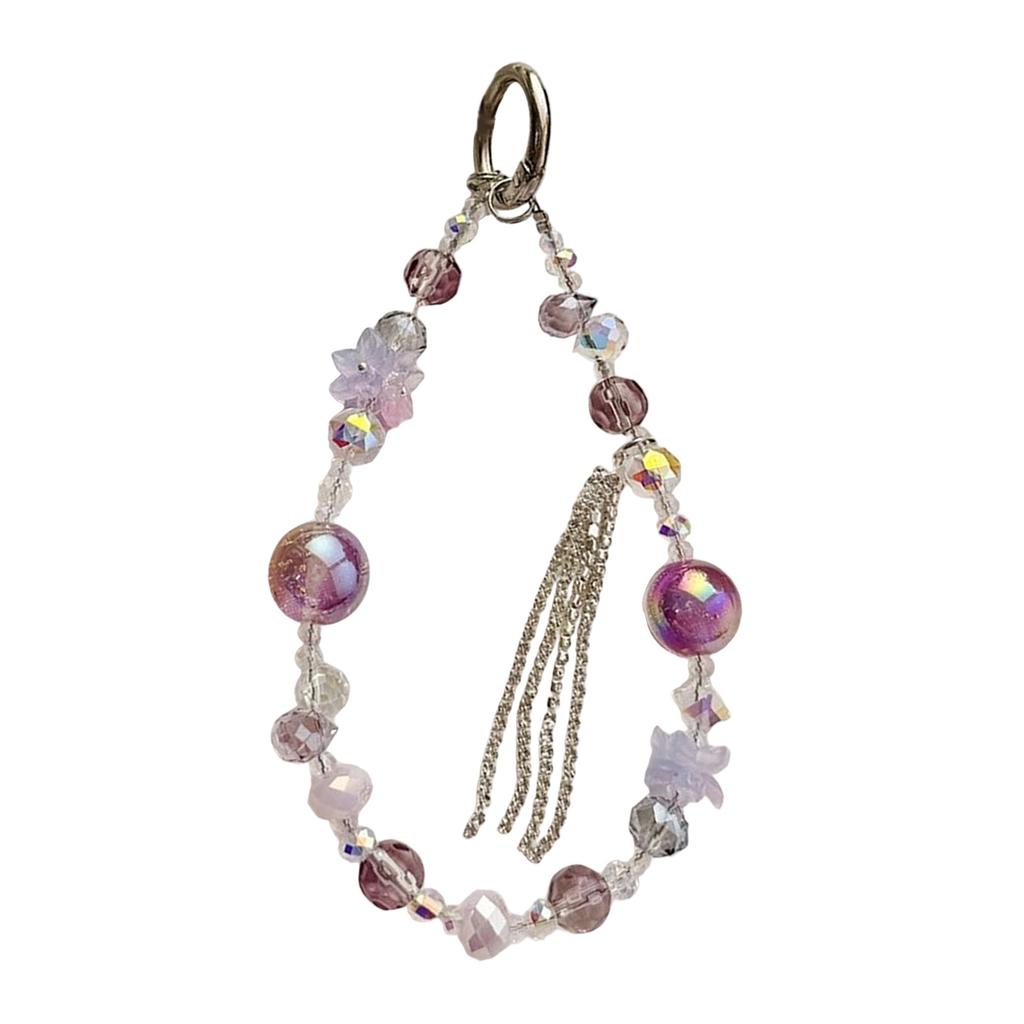 Beaded Camera Phone Strap with Cuteness Butterfly Digital Charm Fashionable Phone Accessory for Phones and Bags